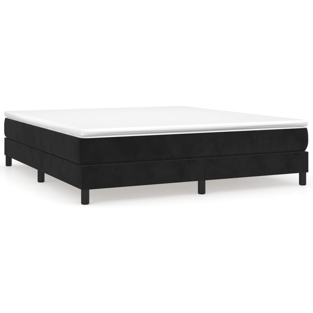 Boxspringbettgestell Schwarz 180x200 cm Samt