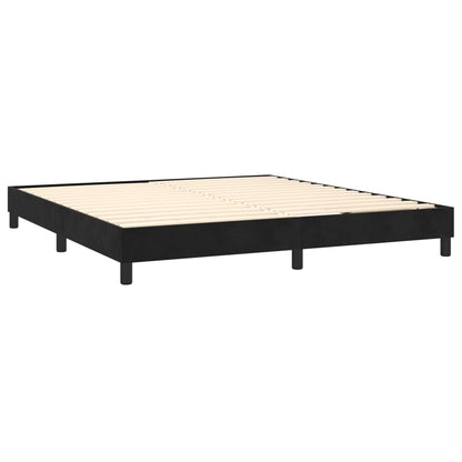 Boxspringbettgestell Schwarz 180x200 cm Samt