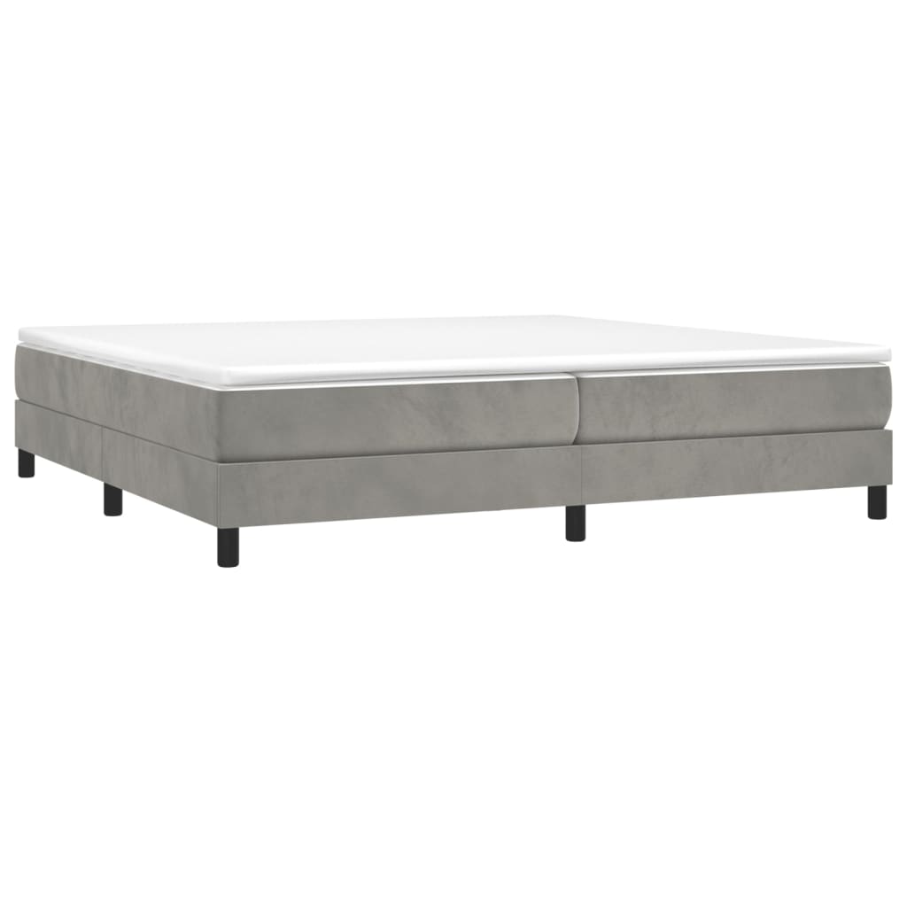 Boxspringbettgestell Hellgrau 200x200 cm Samt