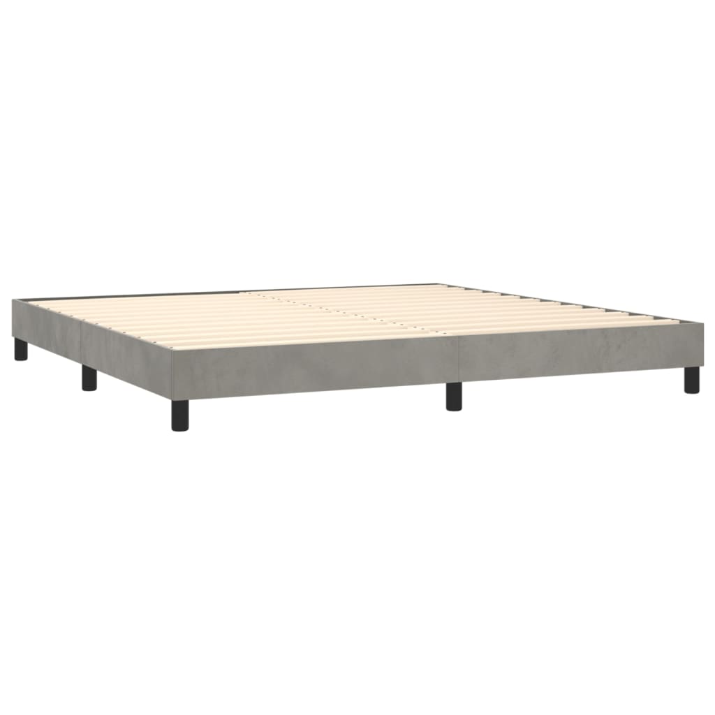 Boxspringbettgestell Hellgrau 200x200 cm Samt