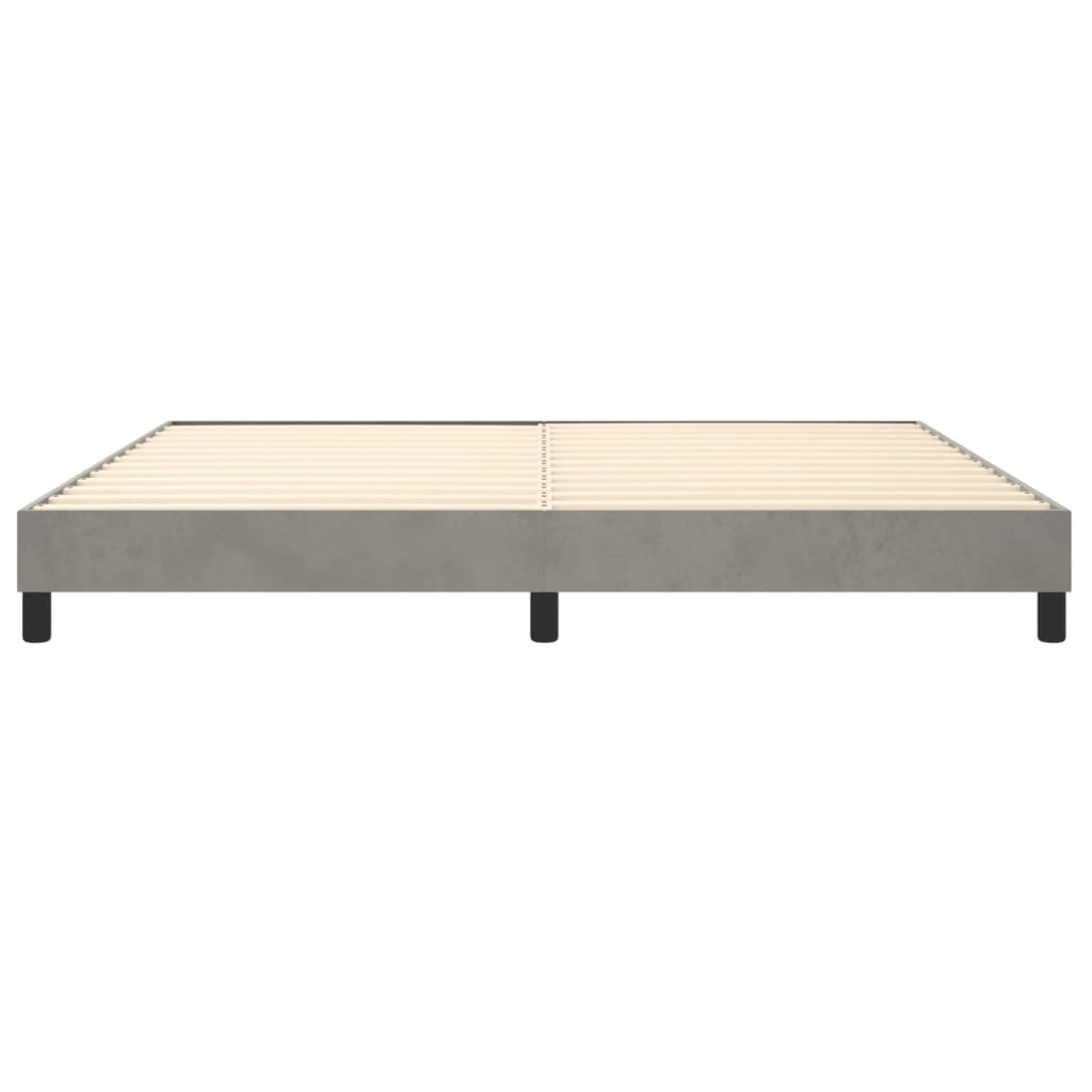 Boxspringbettgestell Hellgrau 200x200 cm Samt
