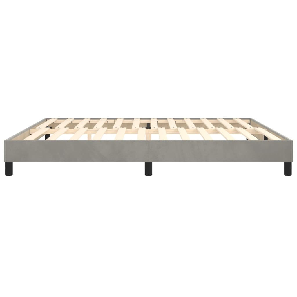 Boxspringbettgestell Hellgrau 200x200 cm Samt