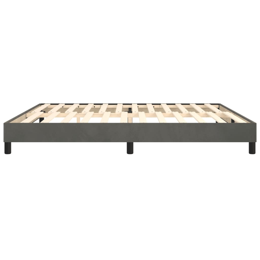 Boxspringbettgestell Dunkelgrau 200x200 cm Samt