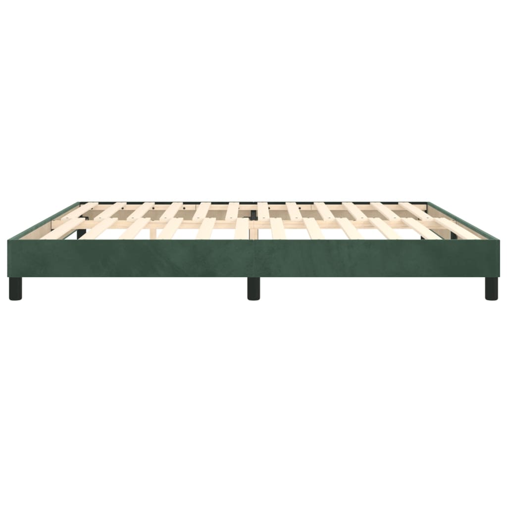 Boxspringbettgestell Dunkelgrün 200x200 cm Samt