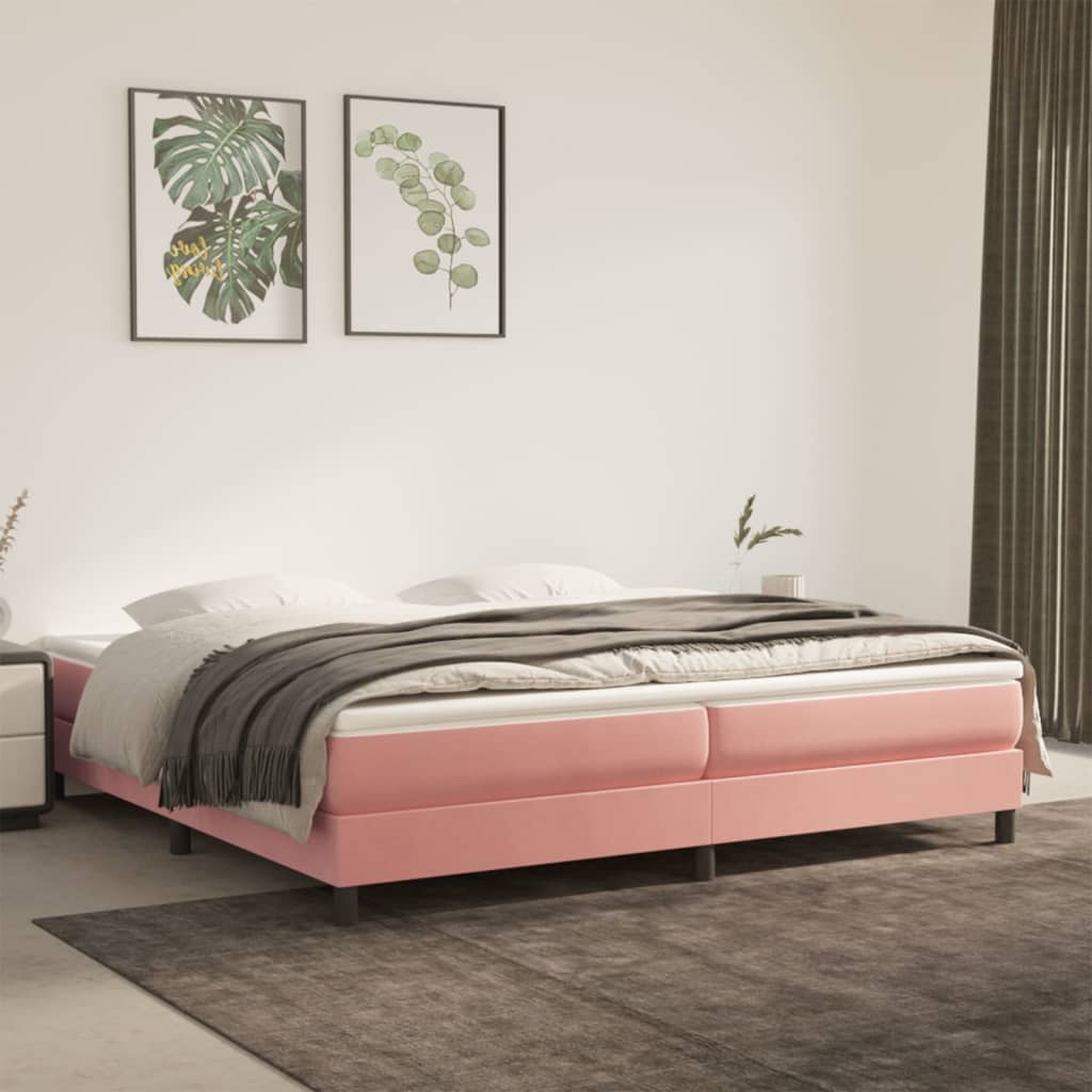 Boxspringbettgestell Rosa 200x200 cm Samt