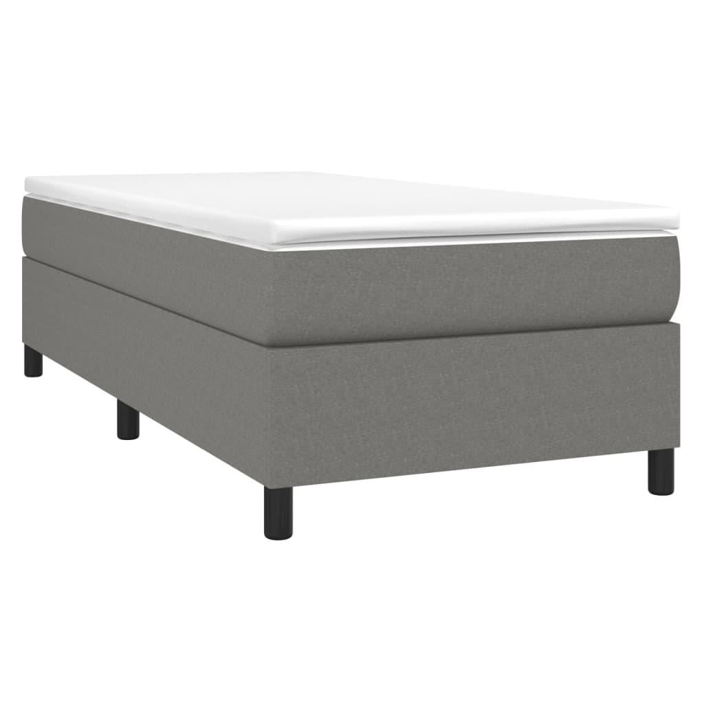 Boxspringbettgestell Dunkelgrau 90x190 cm Stoff