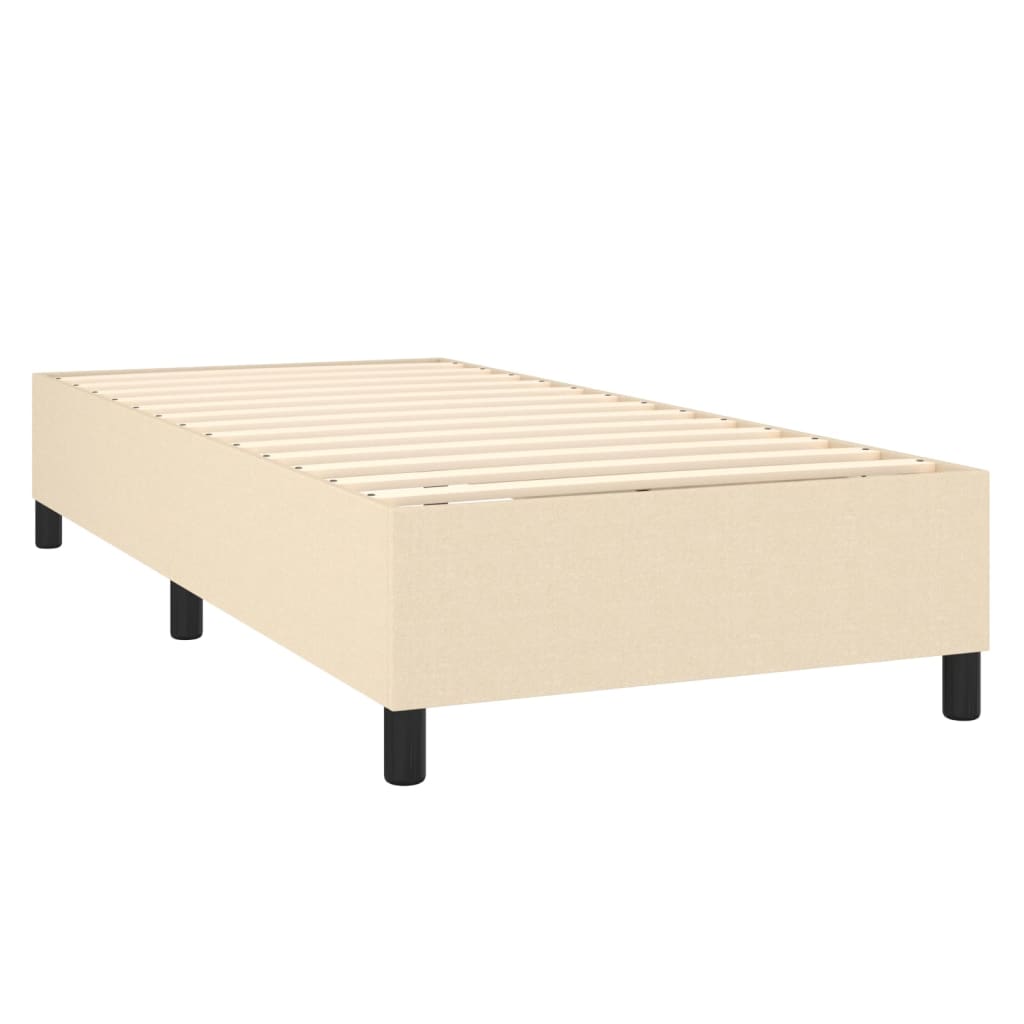 Boxspringbettgestell Creme 90x190 cm Stoff