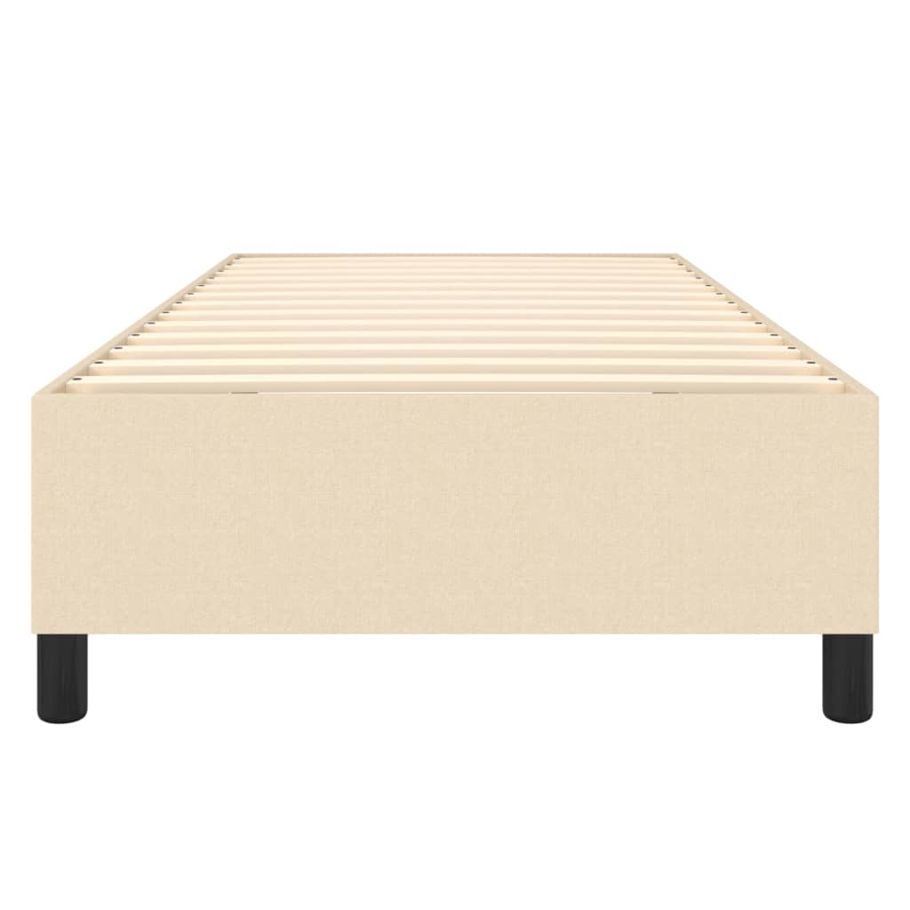 Boxspringbettgestell Creme 90x190 cm Stoff