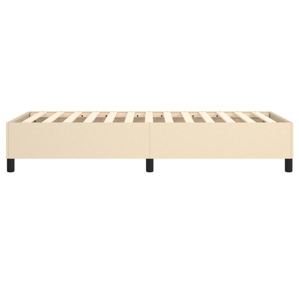 Boxspringbettgestell Creme 90x190 cm Stoff