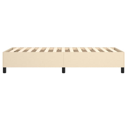Boxspringbettgestell Creme 90x190 cm Stoff