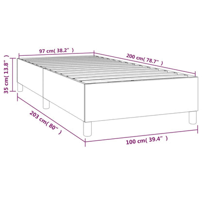 Boxspringbettgestell Hellgrau 100x200 cm Stoff