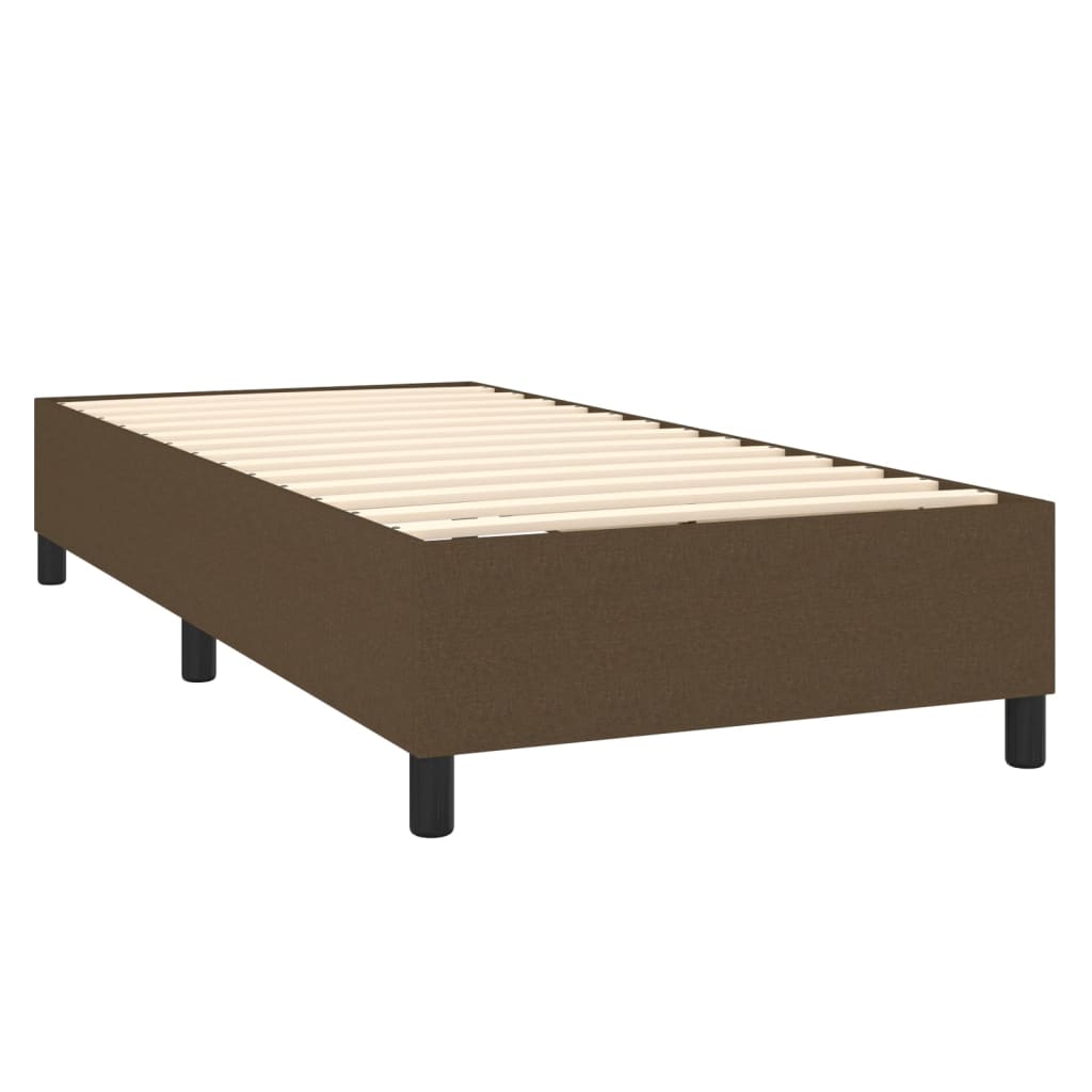 Boxspringbettgestell Dunkelbraun 100x200 cm Stoff