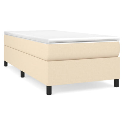 Boxspringbettgestell Creme 100x200 cm Stoff