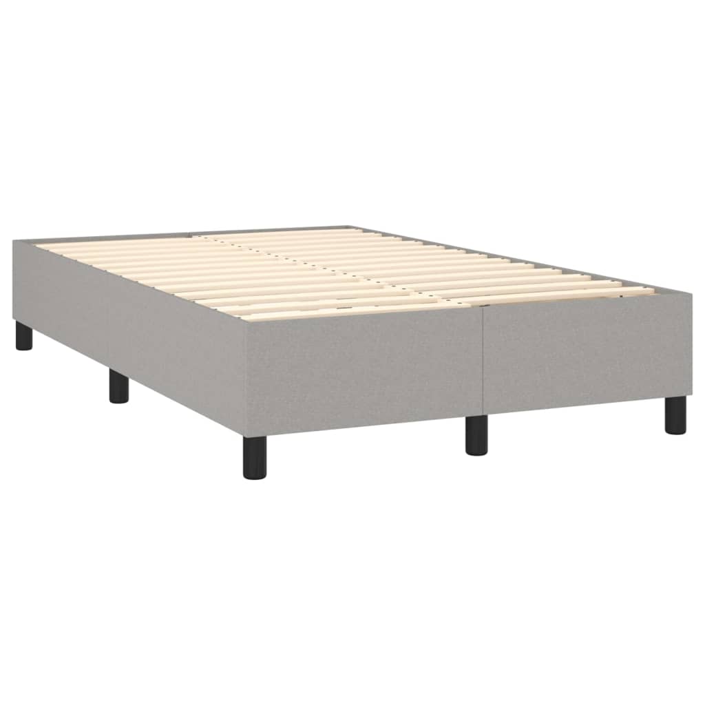 Boxspringbettgestell Hellgrau 120x200 cm Stoff
