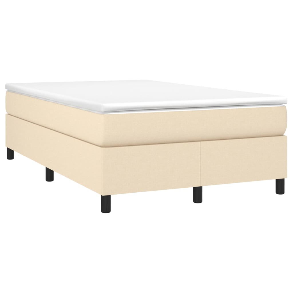 Boxspringbettgestell Creme 120x200 cm Stoff