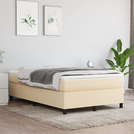 Boxspringbettgestell Creme 120x200 cm Stoff