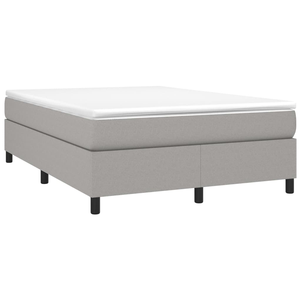 Boxspringbettgestell Hellgrau 140x190 cm Stoff