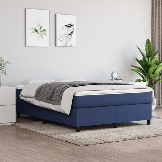Boxspringbettgestell Blau 140x190 cm Stoff