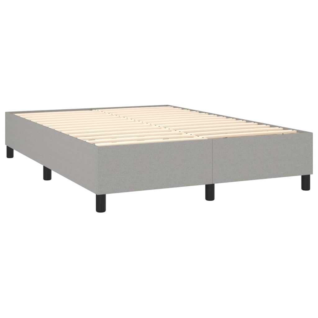 Boxspringbettgestell Hellgrau 140x200 cm Stoff