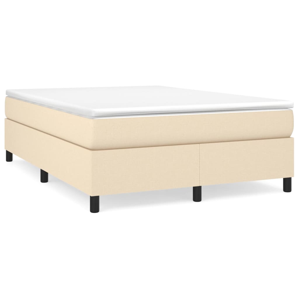 Boxspringbettgestell Creme 140x200 cm Stoff