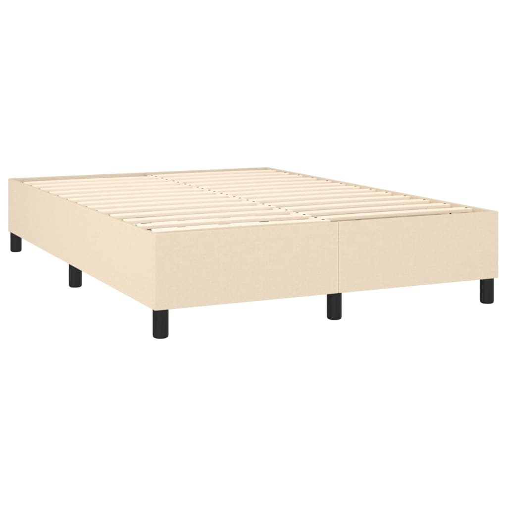 Boxspringbettgestell Creme 140x200 cm Stoff