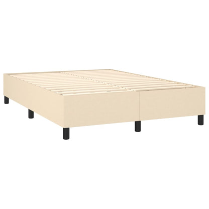 Boxspringbettgestell Creme 140x200 cm Stoff
