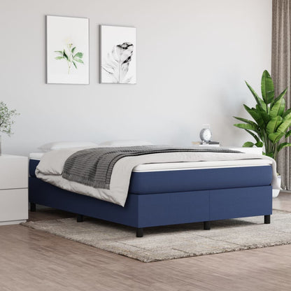 Boxspringbettgestell Blau 140x200 cm Stoff