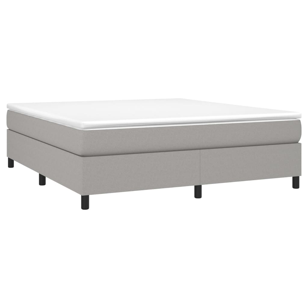 Boxspringbettgestell Hellgrau 160x200 cm Stoff