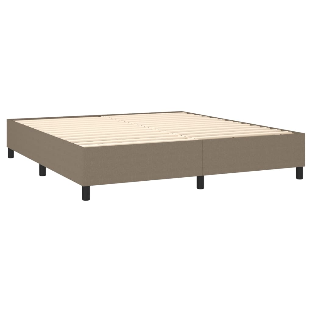 Boxspringbettgestell Taupe 160x200 cm Stoff