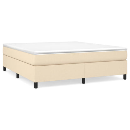 Boxspringbettgestell Creme 160x200 cm Stoff