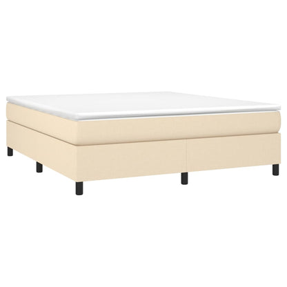 Boxspringbettgestell Creme 160x200 cm Stoff
