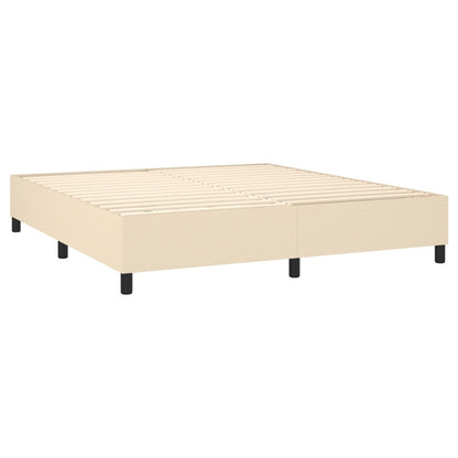Boxspringbettgestell Creme 160x200 cm Stoff