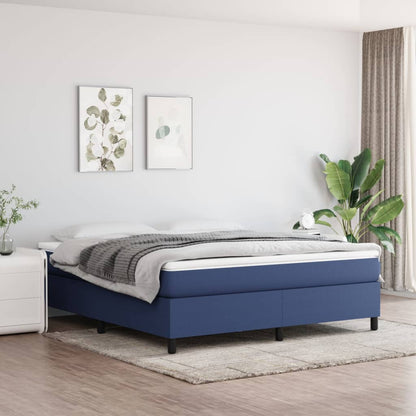 Boxspringbettgestell Blau 160x200 cm Stoff