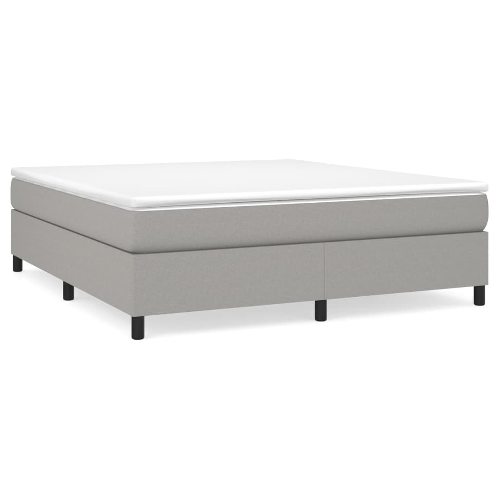 Boxspringbettgestell Hellgrau 180x200 cm Stoff