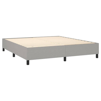 Boxspringbettgestell Hellgrau 180x200 cm Stoff