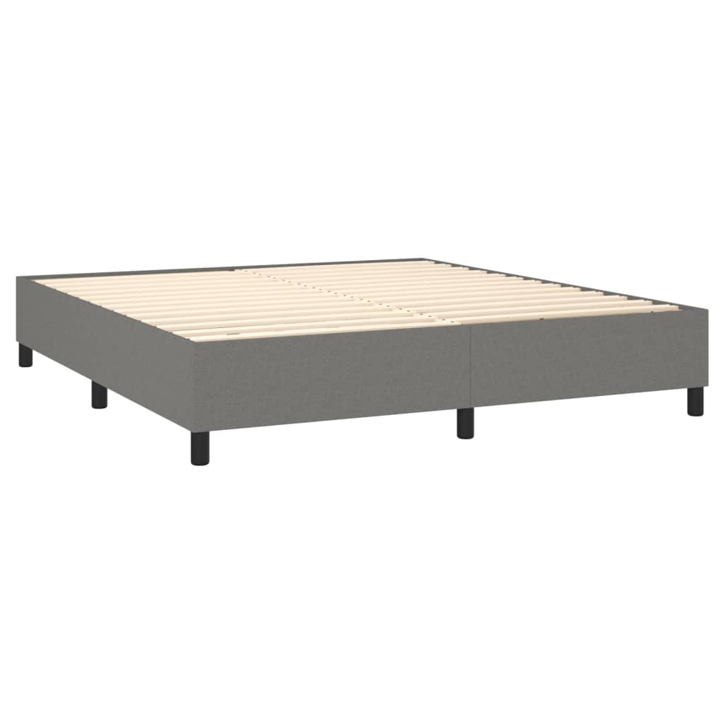 Boxspringbettgestell Dunkelgrau 180x200 cm Stoff