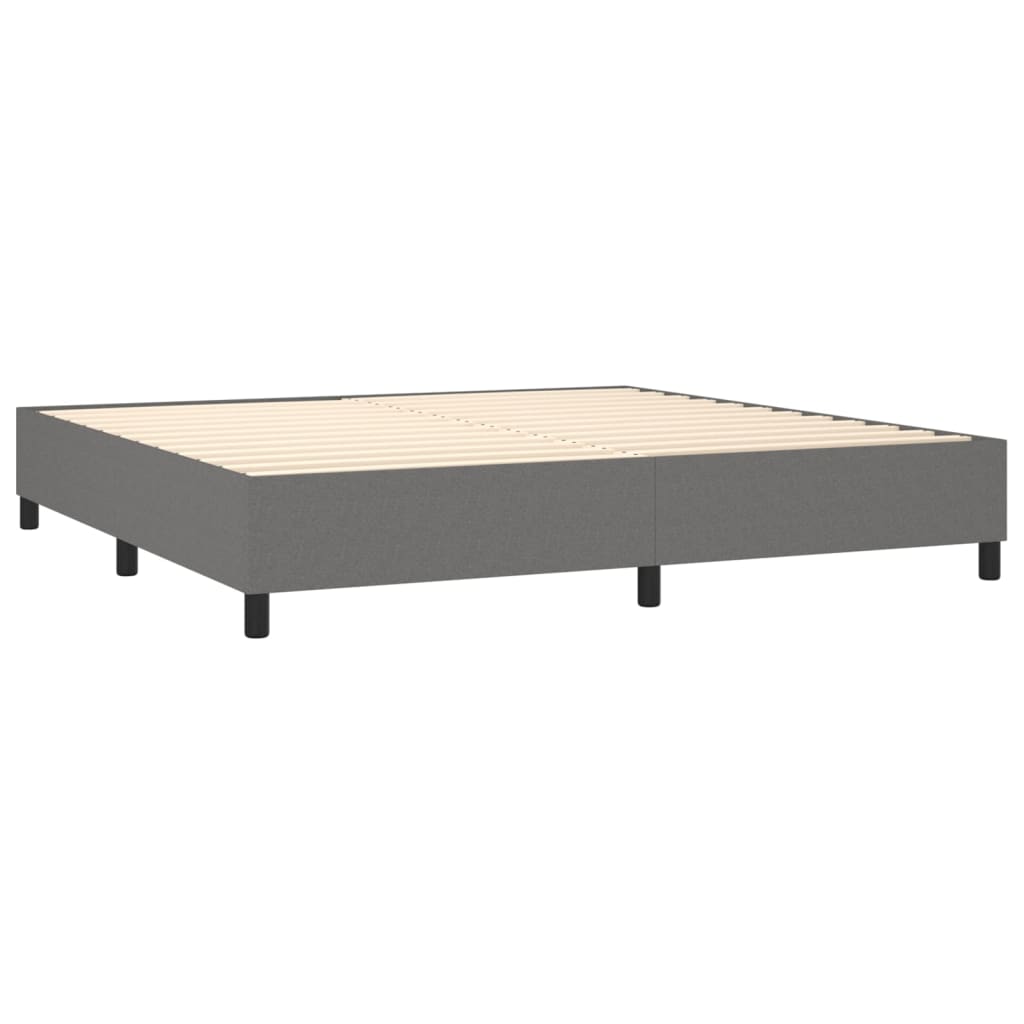 Boxspringbettgestell Dunkelgrau 200x200 cm Stoff