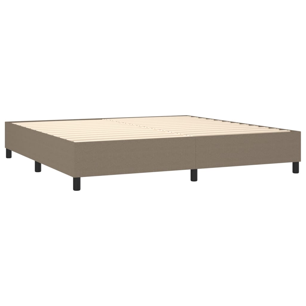 Boxspringbettgestell Taupe 200x200 cm Stoff