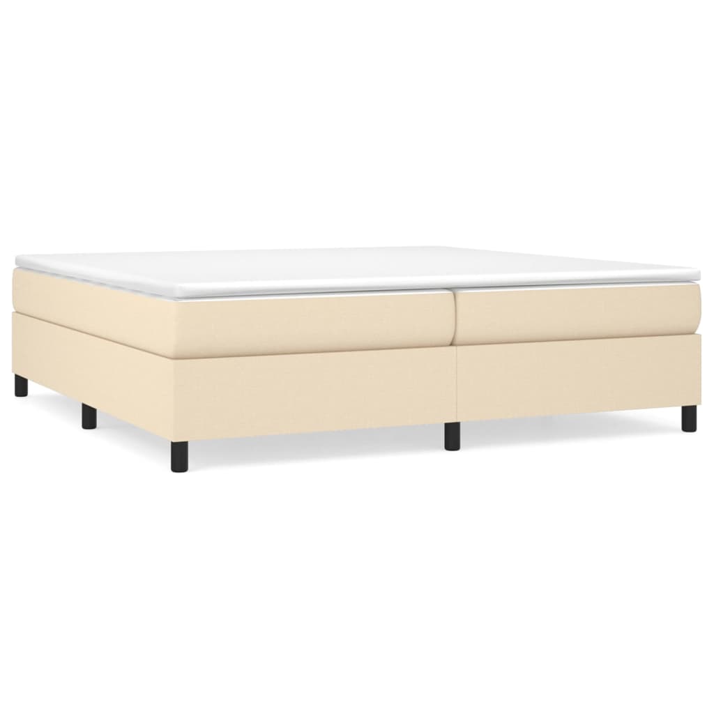 Boxspringbettgestell Creme 200x200 cm Stoff