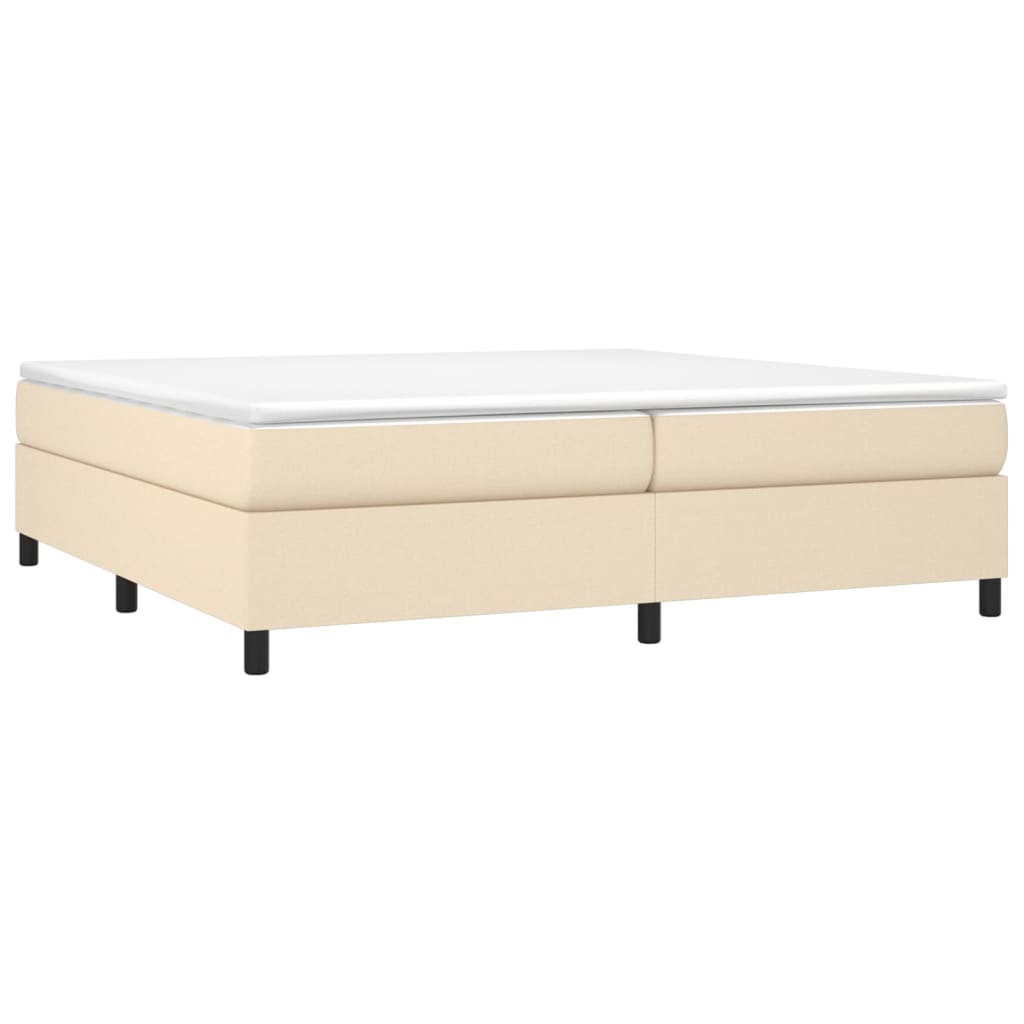 Boxspringbettgestell Creme 200x200 cm Stoff