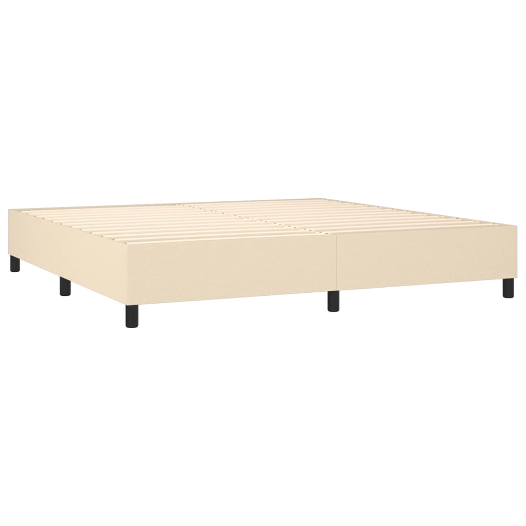 Boxspringbettgestell Creme 200x200 cm Stoff