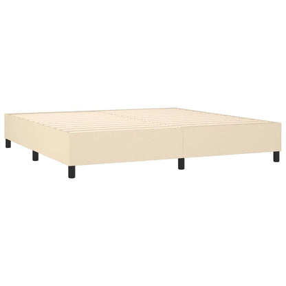 Boxspringbettgestell Creme 200x200 cm Stoff