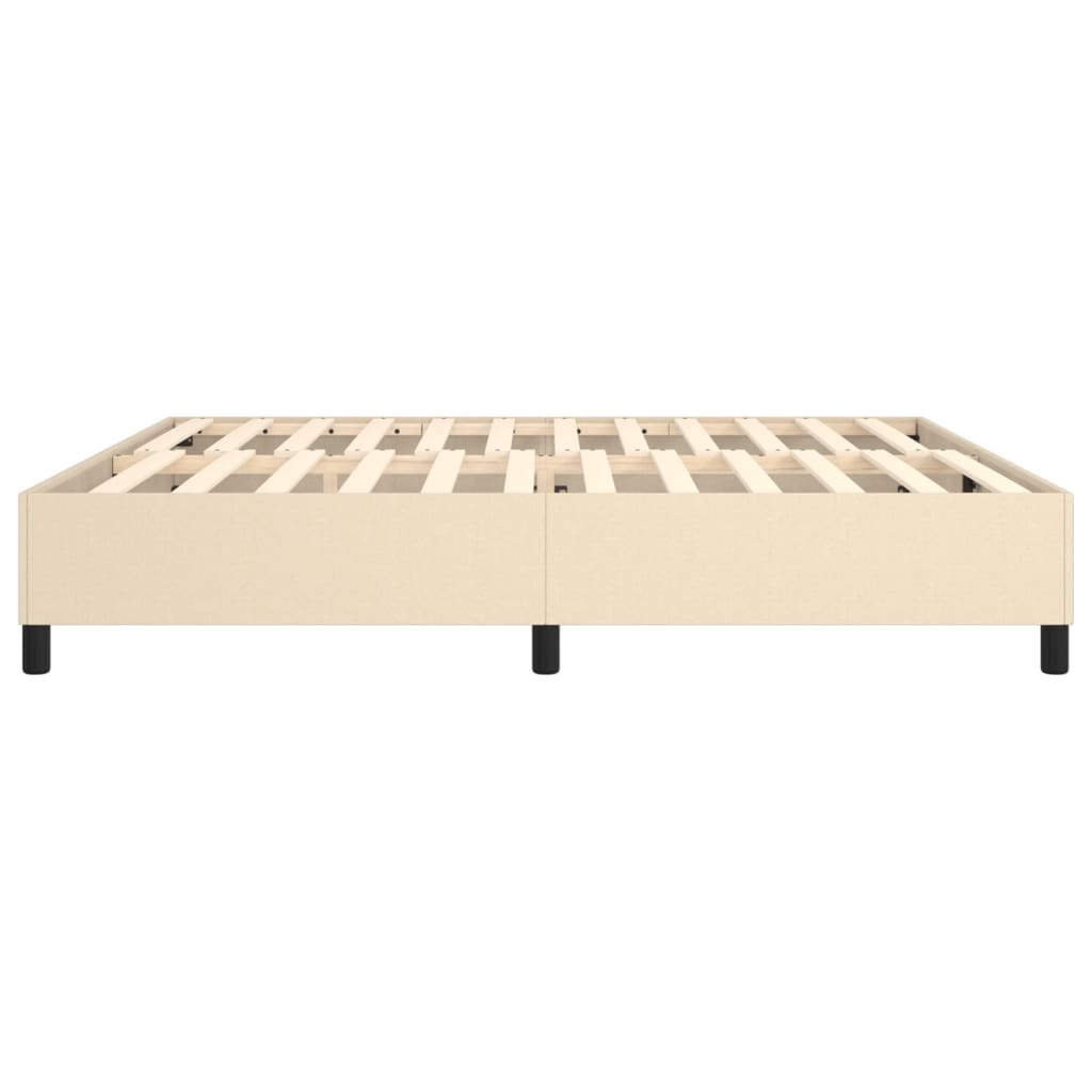Boxspringbettgestell Creme 200x200 cm Stoff