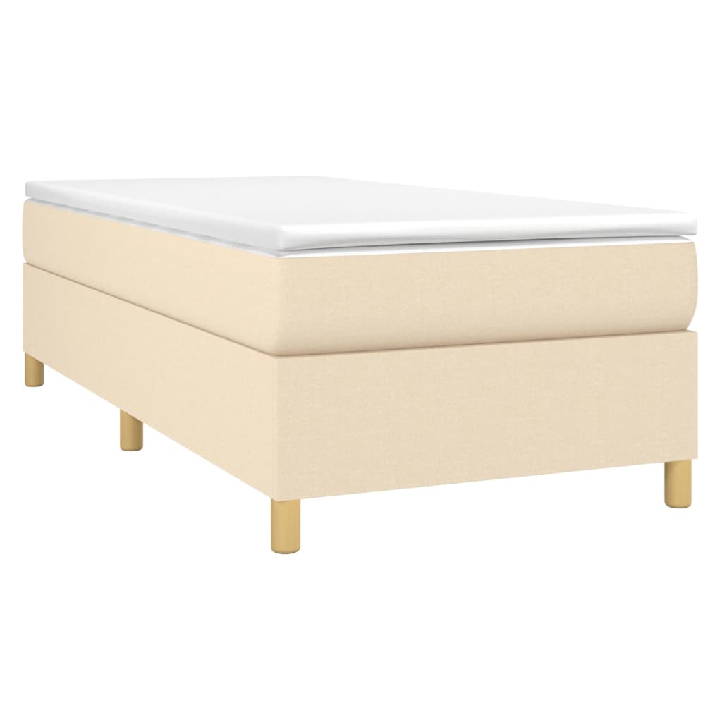 Boxspringbettgestell Creme 80x200 cm Stoff