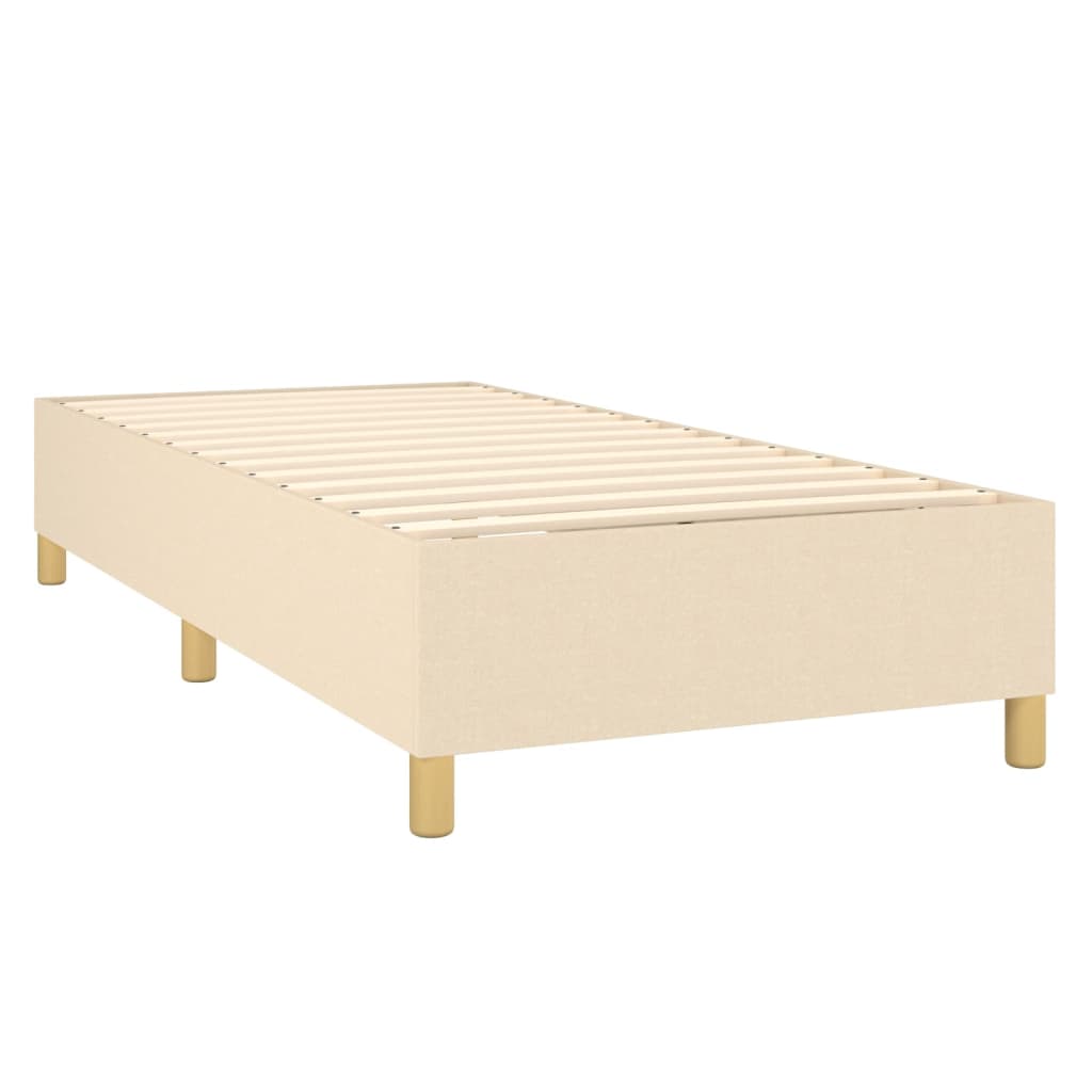 Boxspringbettgestell Creme 90x190 cm Stoff