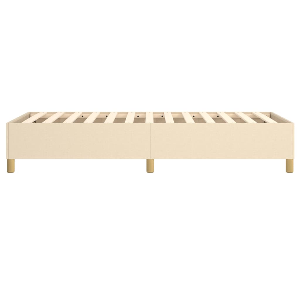 Boxspringbettgestell Creme 90x190 cm Stoff