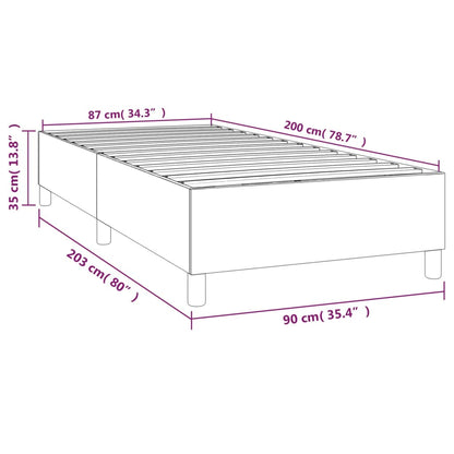 Boxspringbettgestell Blau 90x200 cm Stoff