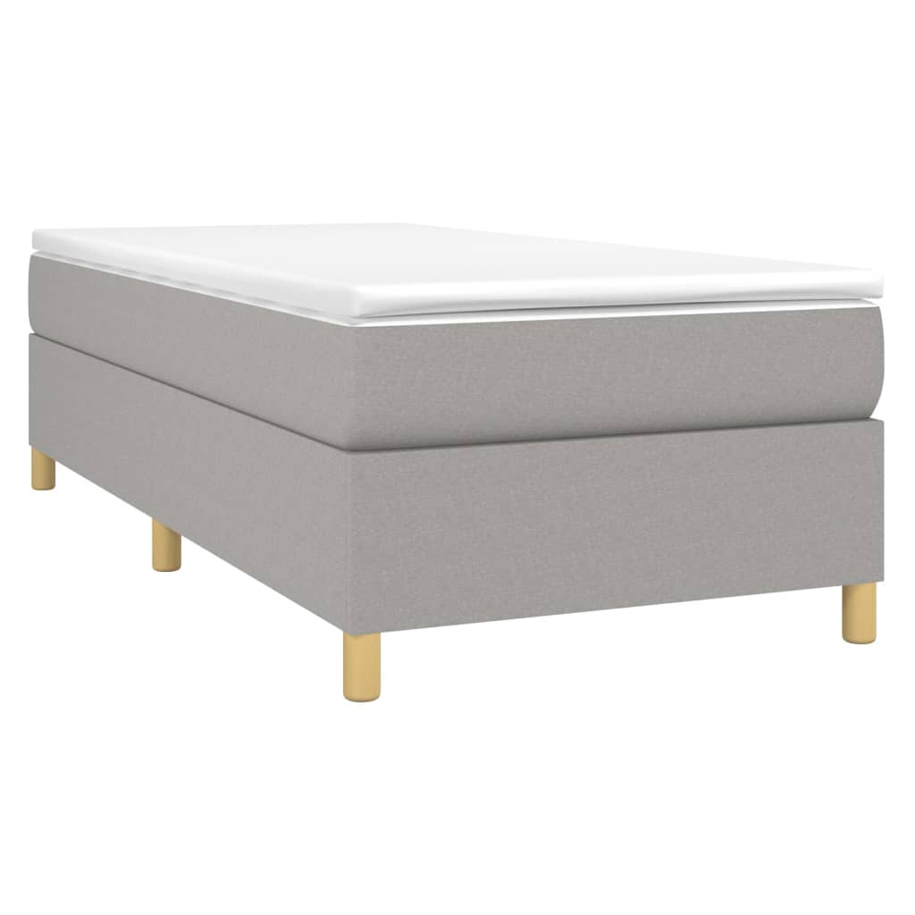 Boxspringbettgestell Hellgrau 100x200 cm Stoff