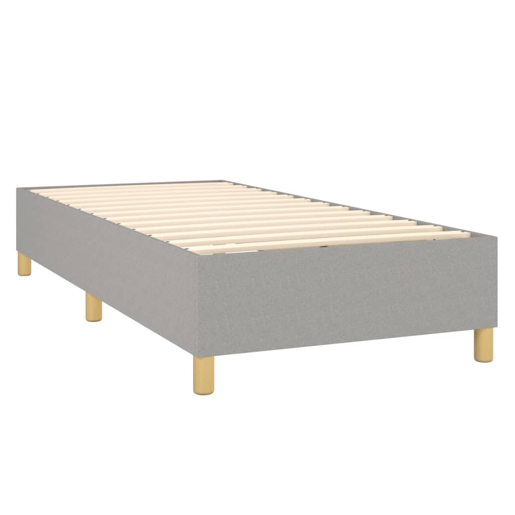 Boxspringbettgestell Hellgrau 100x200 cm Stoff