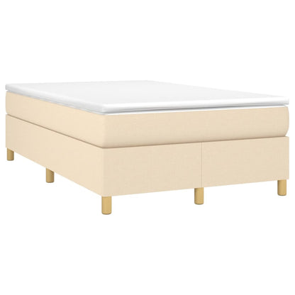 Boxspringbettgestell Creme 120x200 cm Stoff